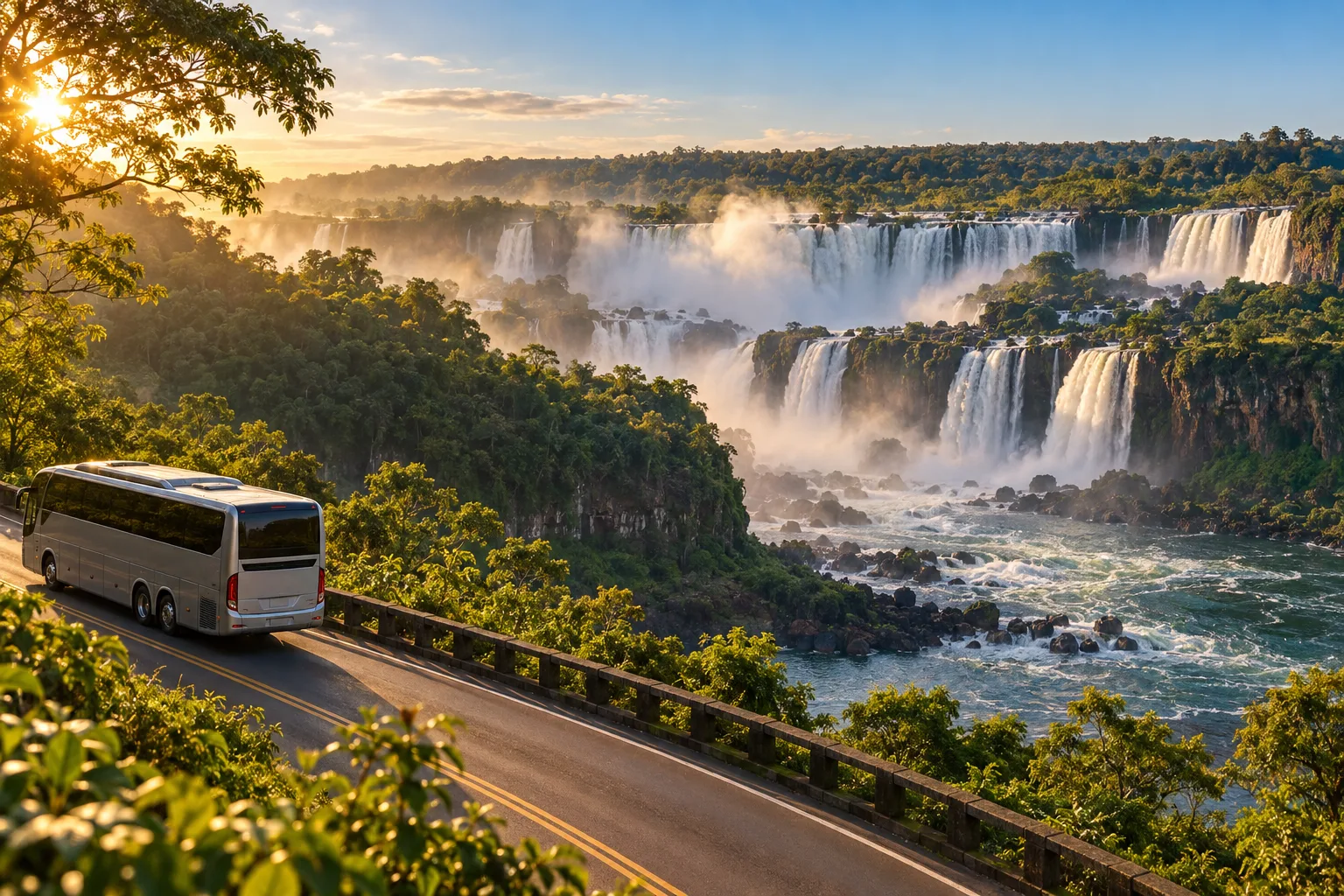 Ônibus de excursão para Foz do Iguaçu durante a Black Friday